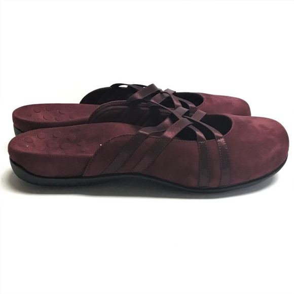 Vionic Rest Claire 8 Ballet Mules Clogs Burgundy - Picture 5 of 8